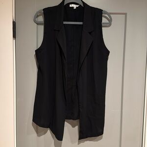 Semi Sheer black vest. Size L
